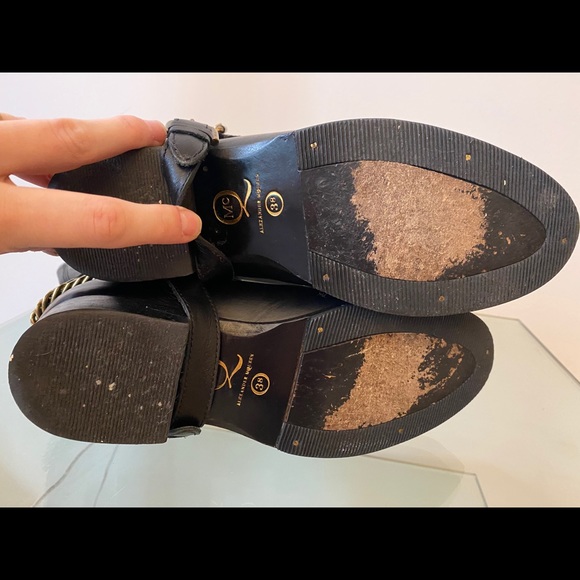 Alexander McQueen Tall Riding Boots black chain - Picture 12 of 13